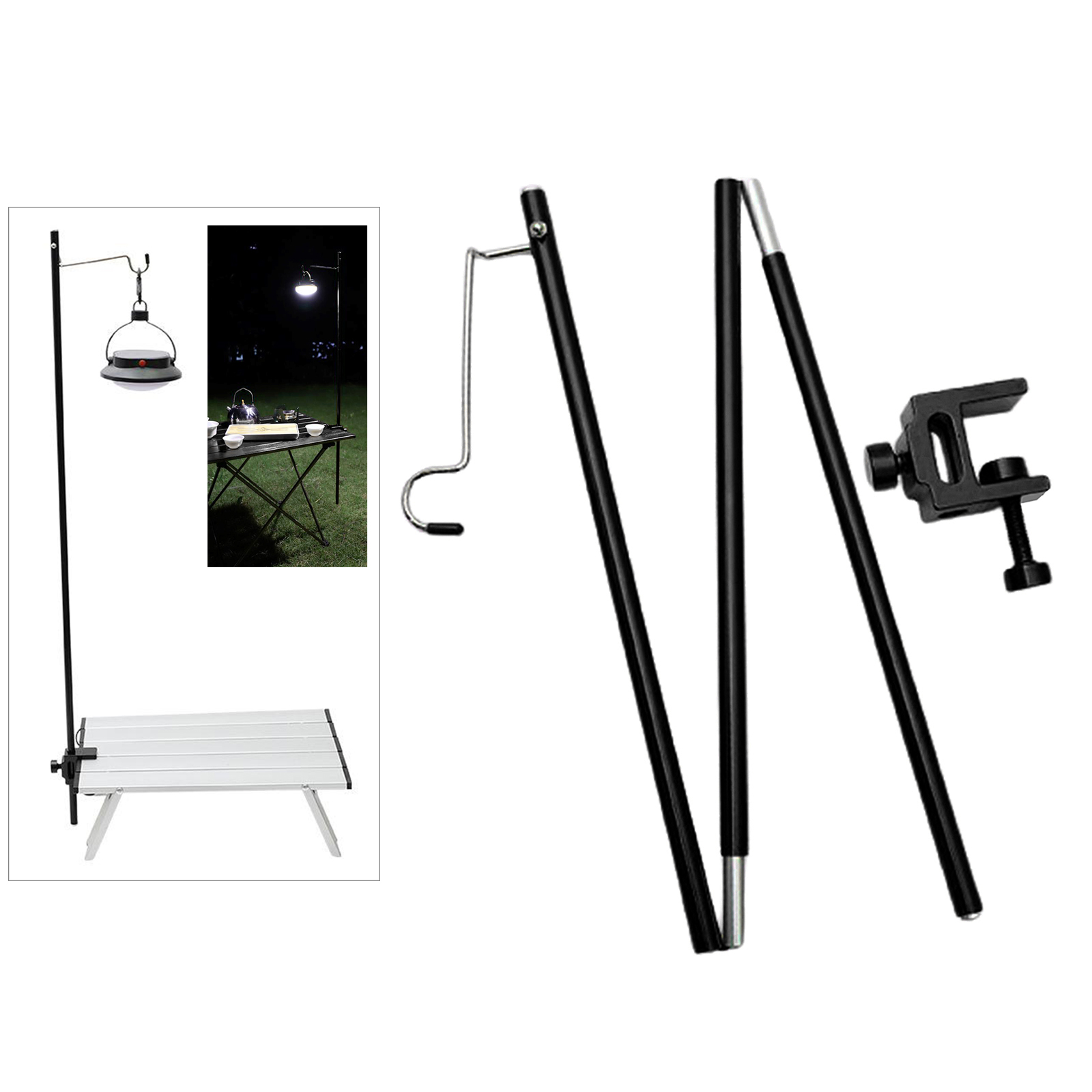 Lantern Light Lamp er Tent Pole Post Hook Outdoor Camping Lamp Mini Foldable Lamp Light Pole