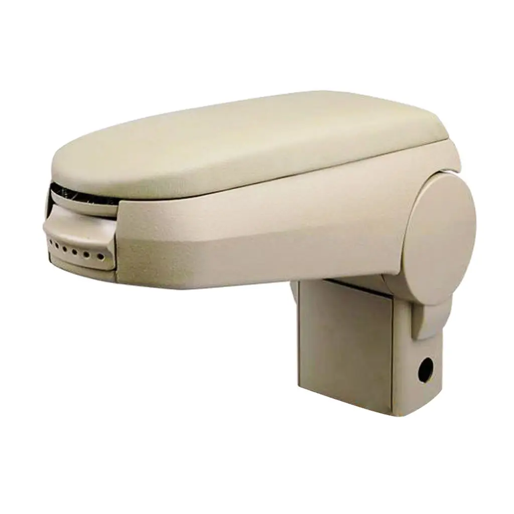 Beige Leatherette Center Console Armrest Box For 1998-2007 VW Volkswagen Golf 4 Bora MK4