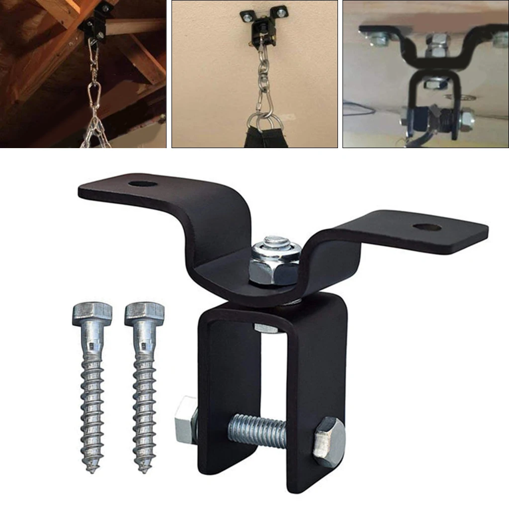 Wood Beam Heavy Bag Ceiling Hanger Mount with 360 Degree Swivel Bracket for MMA & Boxing Punching Bags