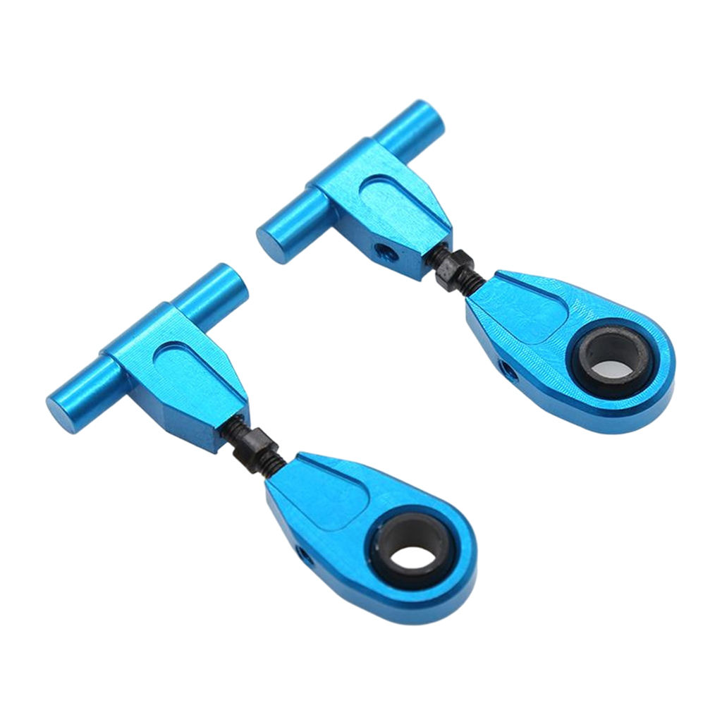 2 Pieces Aluminum Alloy A-Arms Upgrade Adjustable 1:10 Scale for Tamiya TT02 RC Car Accessories Parts Replacement DIY