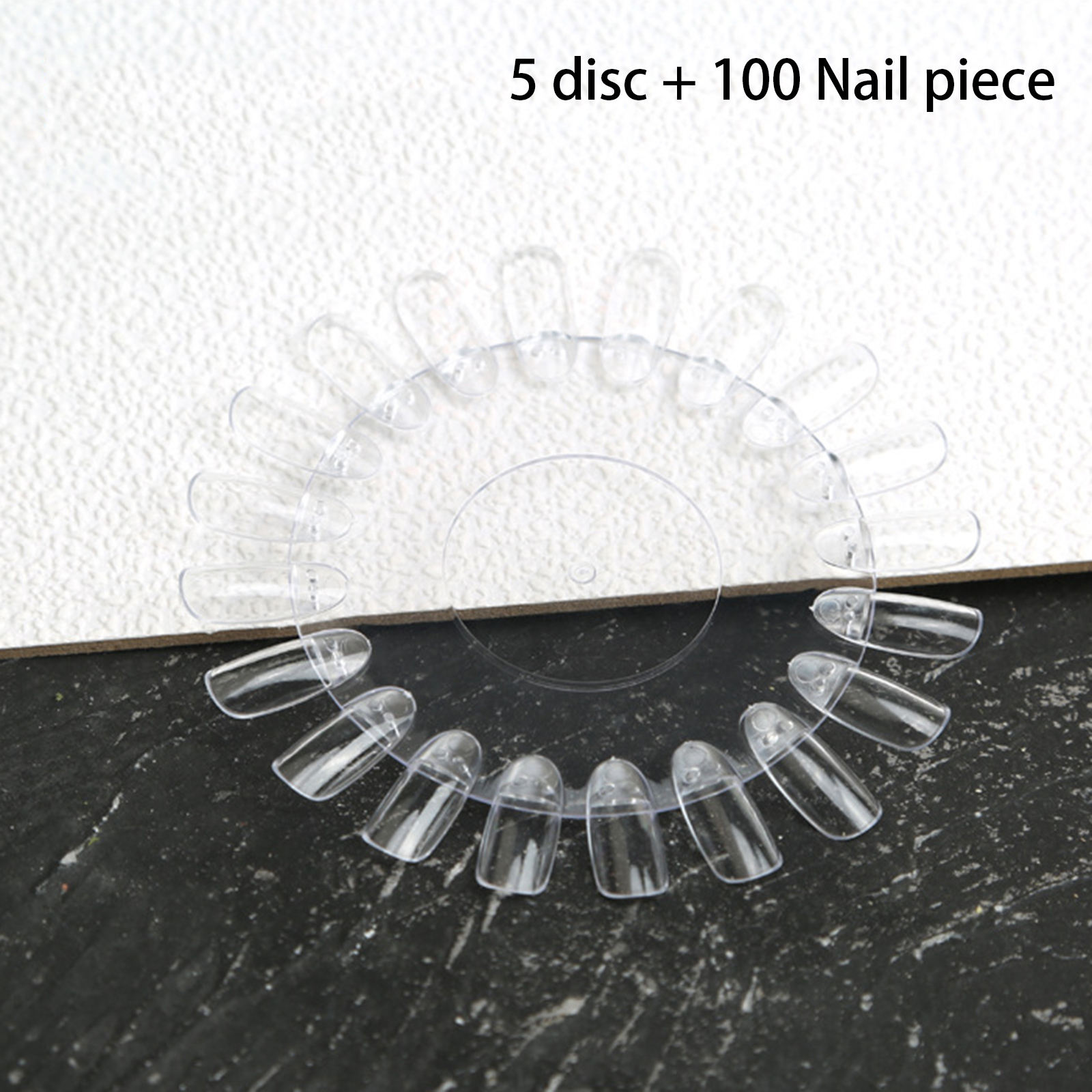 False Nail Art Tips False Fake Nail Display Board Nail Art Tool Plastic Nail Salon Display Clear Polish Color Practice Wheel