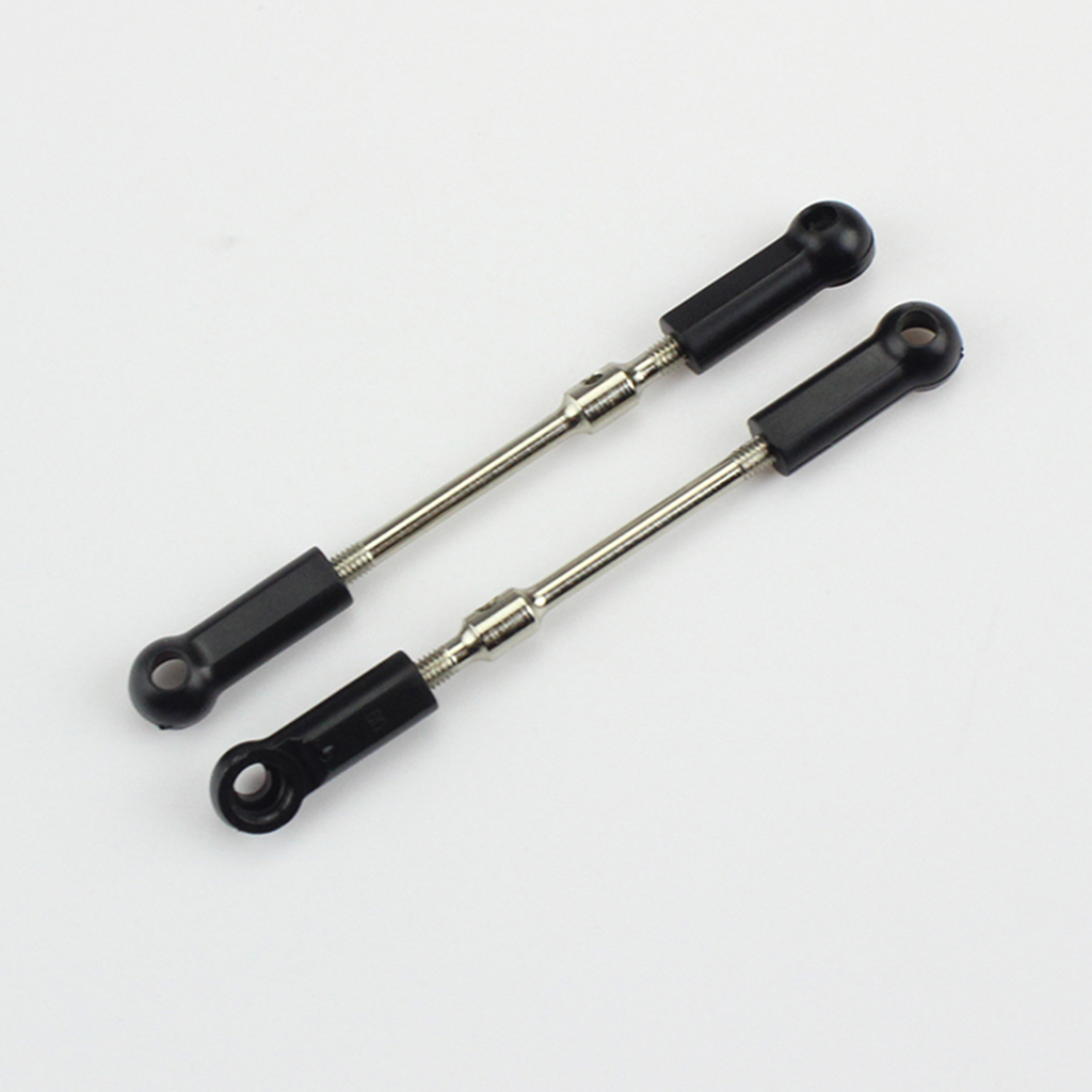 2Pcs Metal RC Car Steering Servo Linkages Pull Rod for Wltoys 104001 1:10 RC Car Buggy Truck Accs Upgrade Parts