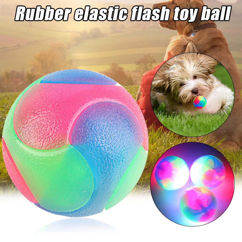 Free Shipping New Flashing Glowing Dog Ball Flash and Glow 