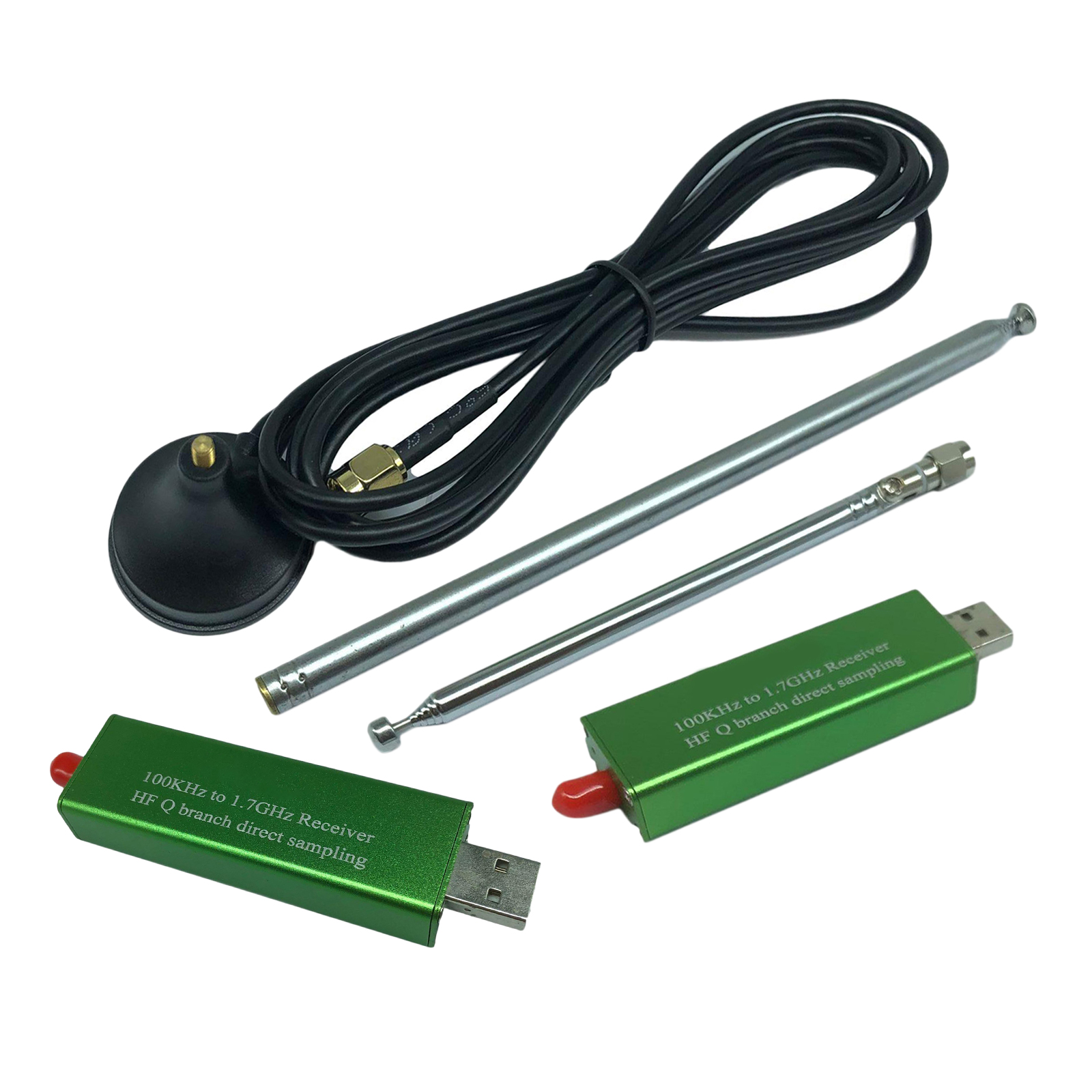 Aluminum 100KHz to 1.7GHZ RTL2832U R820T2 RTL SDR Receiver Adapter for AM FM