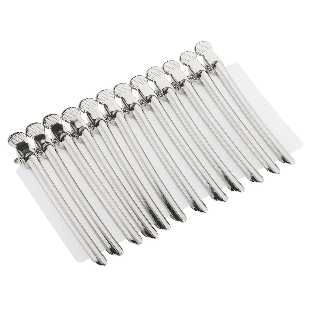 12 Pieces Hairdressing Sectioning Clamp Salon Hair Styling Clip Grip Hair Holder