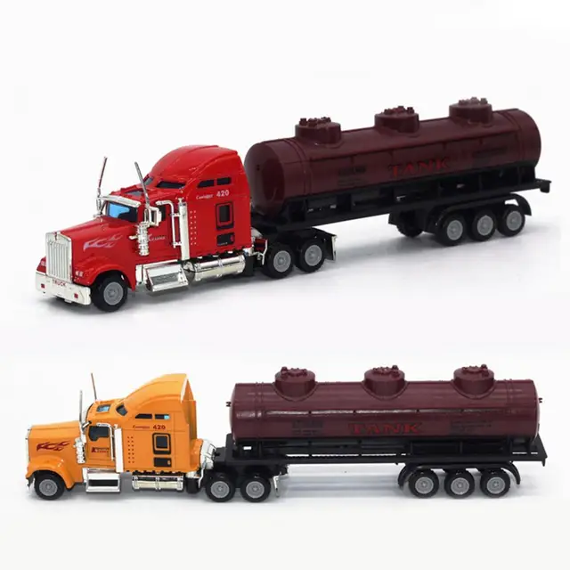 1:65車両モデル合金トラックモデル現実的な模擬詳細なアメリカスーパーロング輸送トラックモデル大人のための - AliExpress