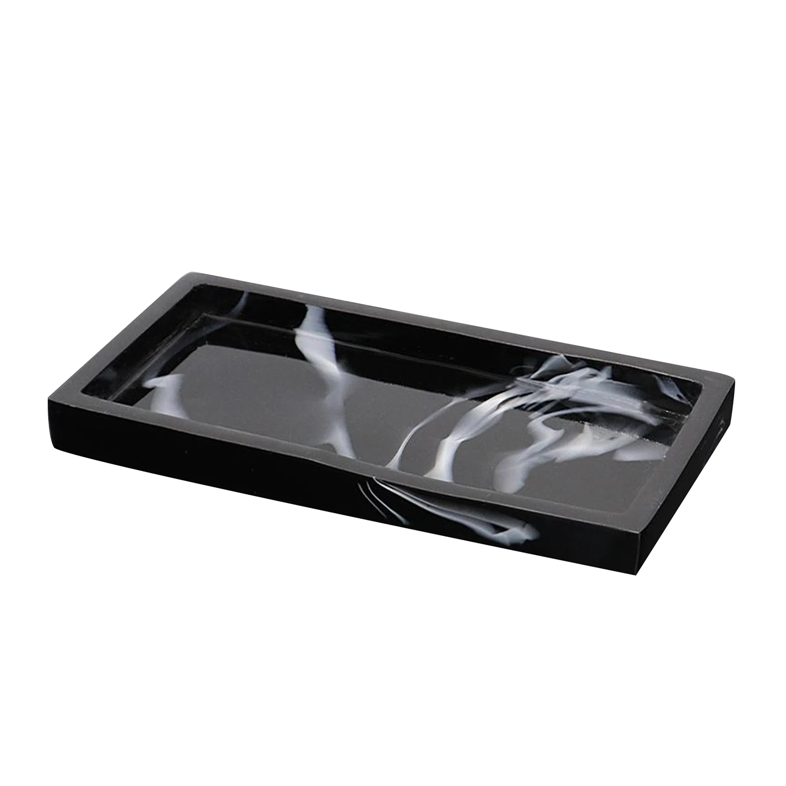 1pc Luxury Resin Bathtub Tray Countertop for Jewelry Soap Perfume Shampoo