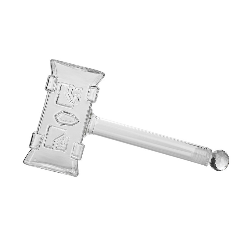 Neue 400 ml Thors Hammer Glas Weinflasche Creatives Wodkas Krug für Barversorgung für den täglichen Gebrauch zu Hause, im Büro und im Freien – Detail 6