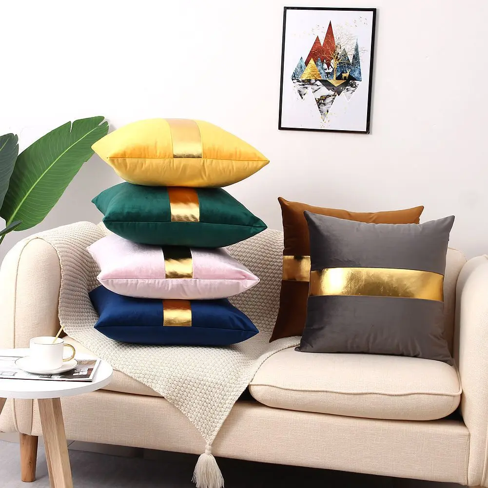 padrão de luxo veludo capa de almofada sofá capa de travesseiro sala de estar caso de luxo moda design rosa capa de almofada