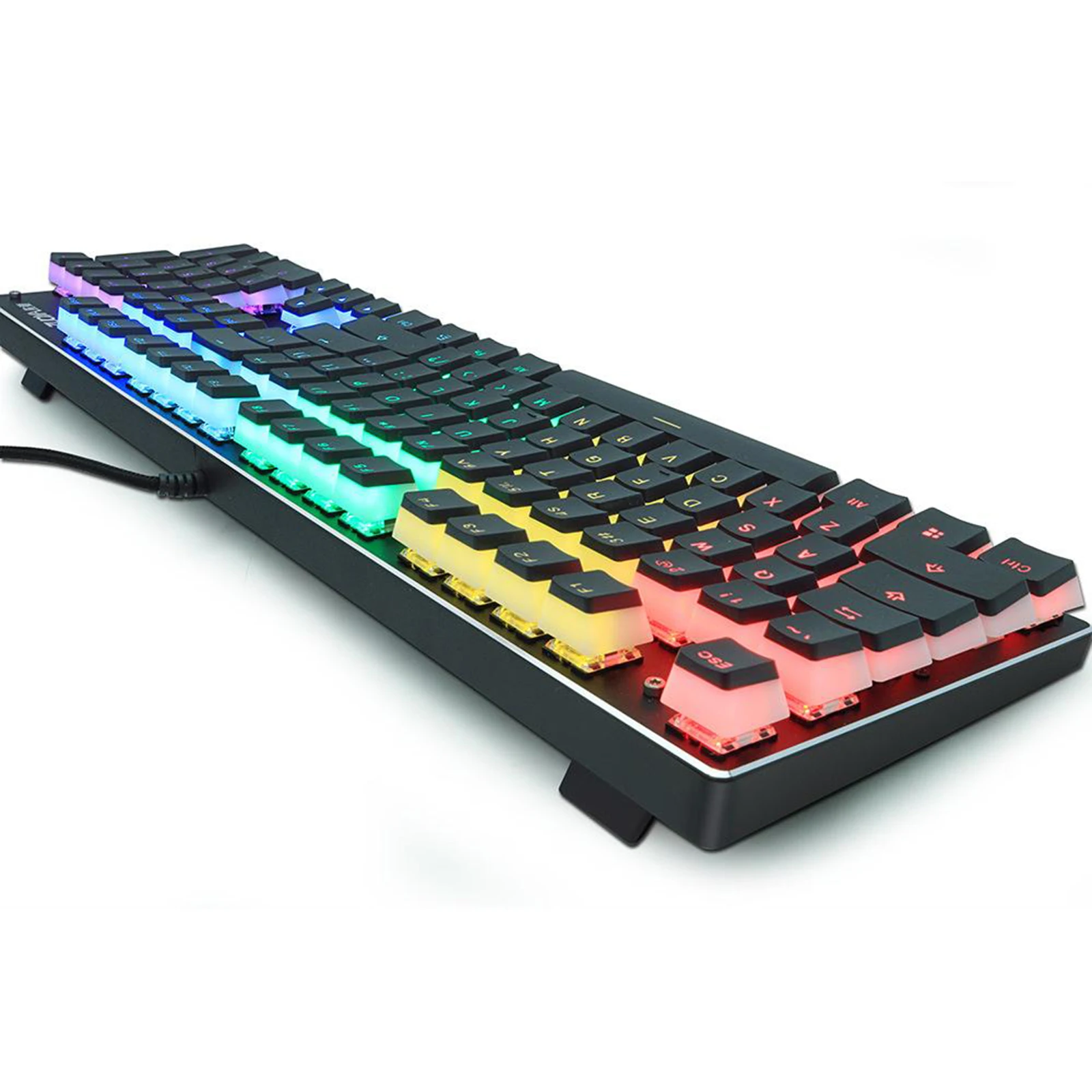 PBT Double Shot Pudding Keycaps 108 Keys Mechanical Keycaps Backlit Key Caps