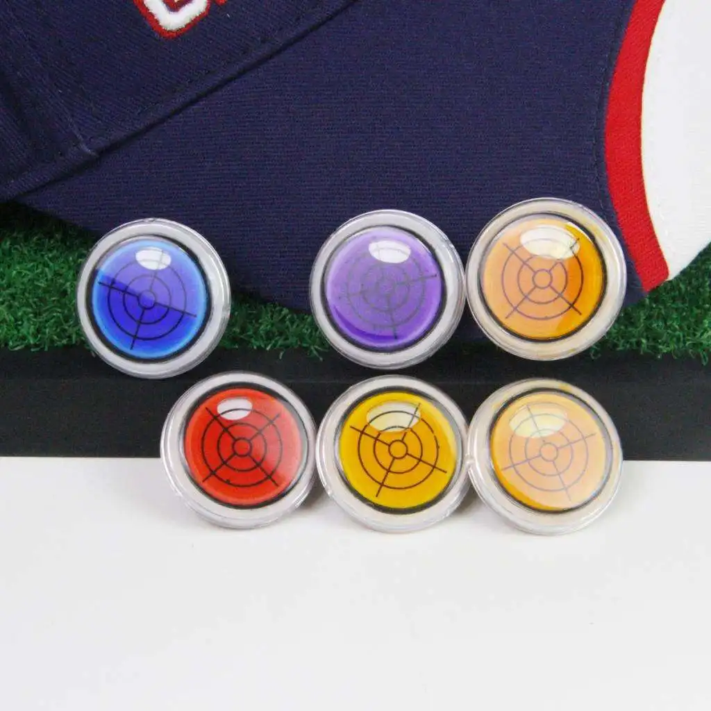 Functional Level Gauge Magnetic  Hat Visor Clip Golf Ball Marker - 5 Colors