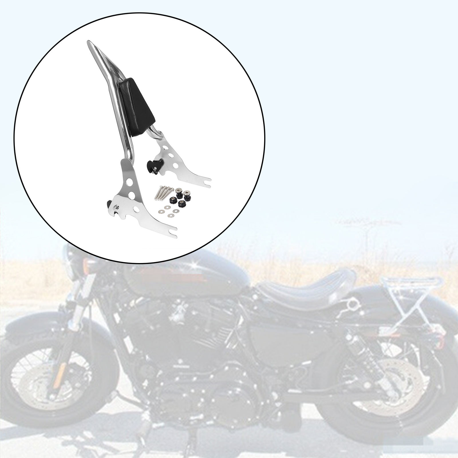 Detachable Rear Upright Passenger Backrest Cushion Hardware For Davidson XL883C XL883R Motorbike Accessories
