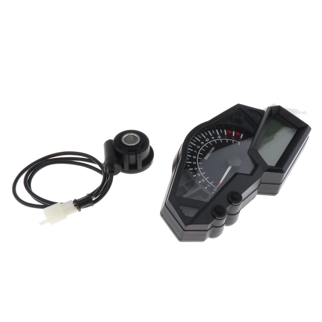 Motorcycle Speedometer Odometer Gauge  W/ Fuel Level Indicator  0-199 Km / H