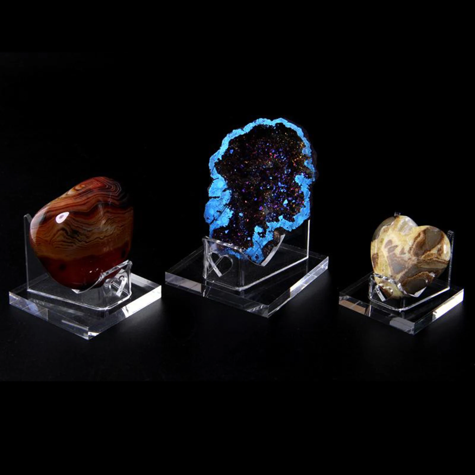 Details about   Acrylic Display Stand Crystal Holder Mineral Specimens Rocks Holder 