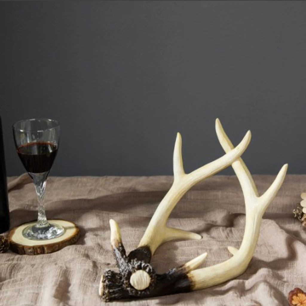 Resin Antler Wine Rack Bottle Holder Ornament Creative Craft Home Decoration