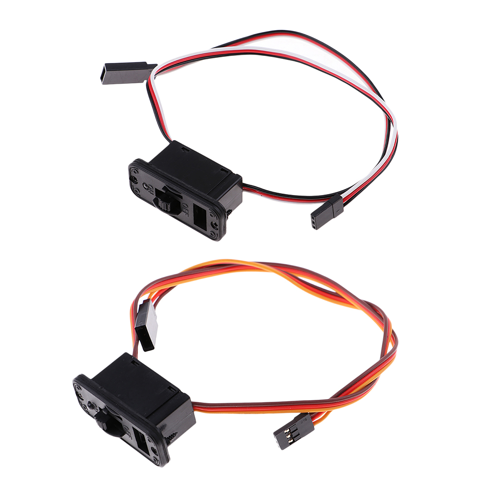 ON/OFF Switch FUTABA/JR Plug 25CM Cable Wire LED Male to Female for RC Servo