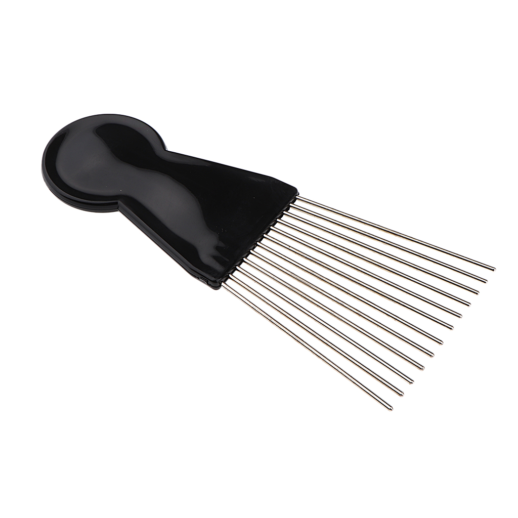 Black Hair Styling Afro Pick Brush Wig Braid Hair Styling Comb Metal for Men