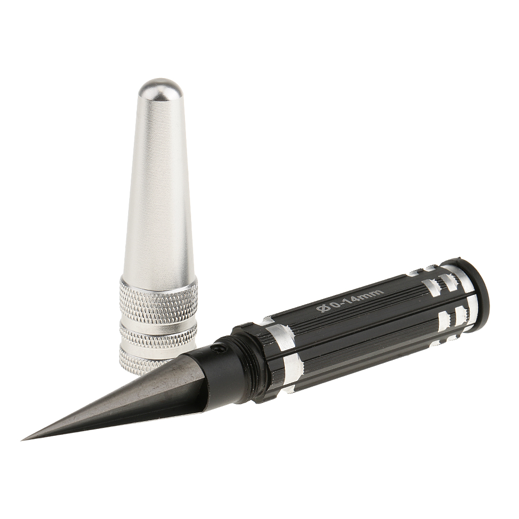 Metal 0-14mm Hole Puncher Reamer DIY Drill Tool Sharp Black for Heli RC Car Body