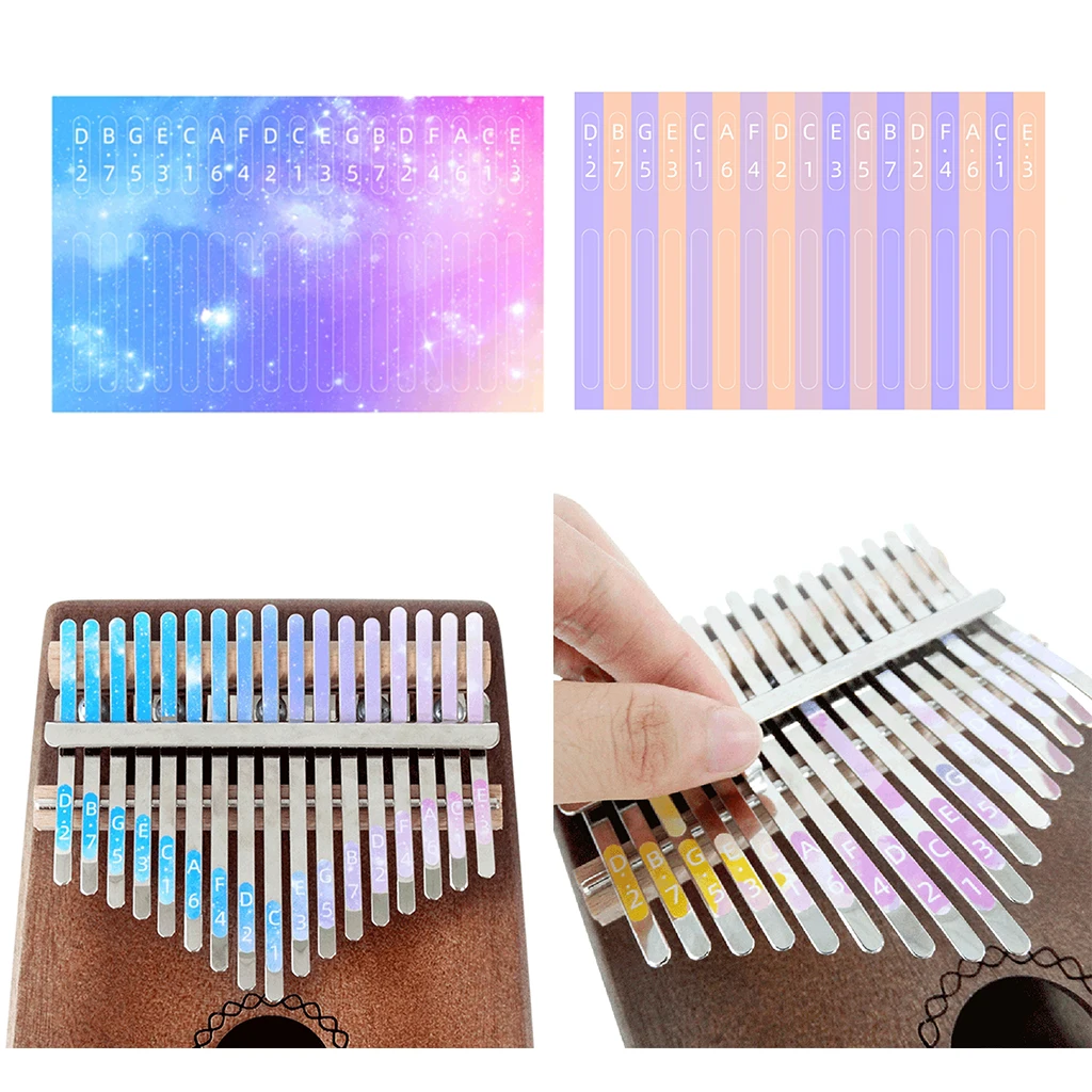 2pcs Kalimba Scale Note Key Sticker Music Accs for Learner Musical Gift