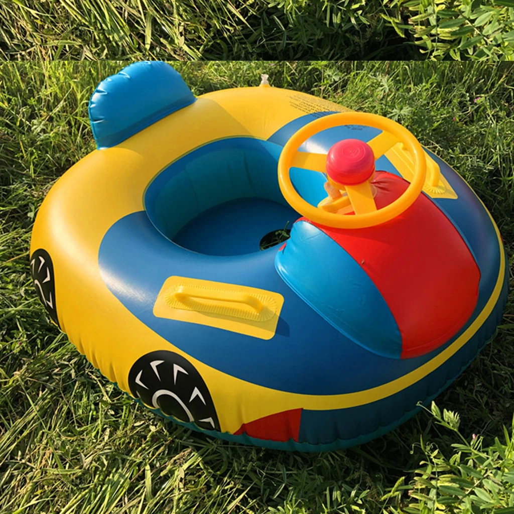 Baby Swimming Float Boat with Steering Wheel Summer Swim  Beach Supplies