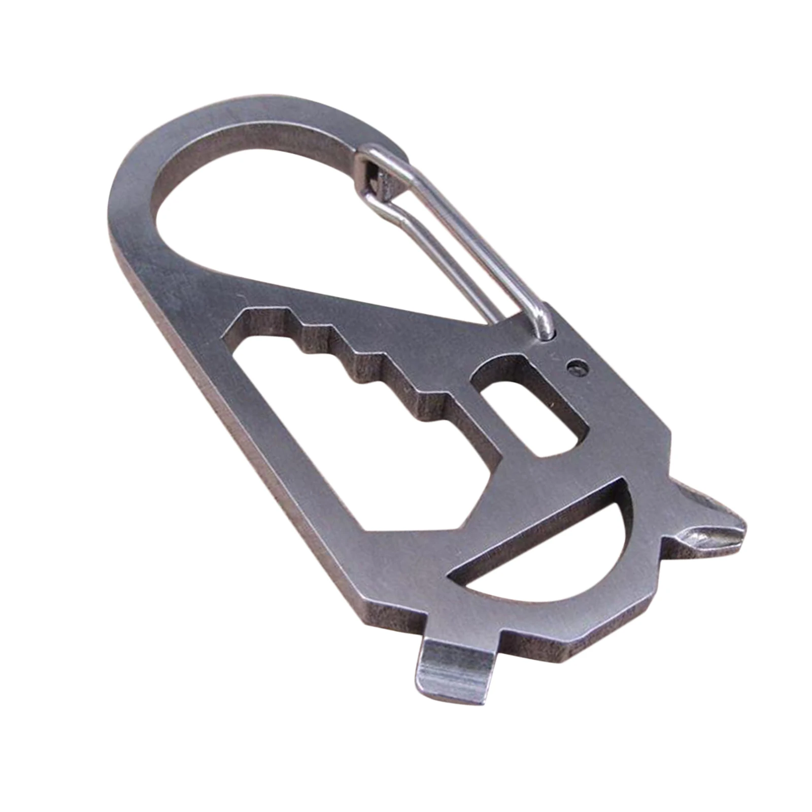 7 IN 1 Stainless Steel Pocket Carabiner Multi Tool Hunting Tactical Outdoor