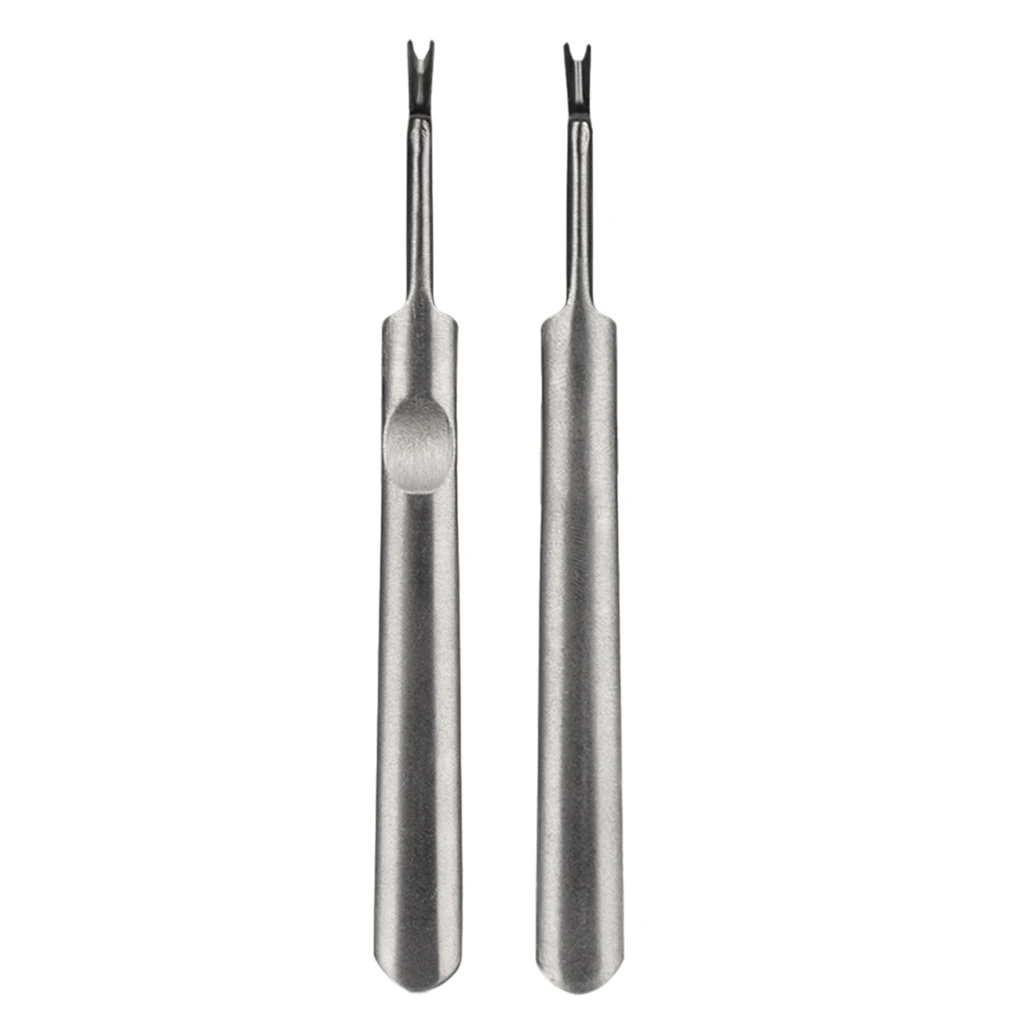 2pcs Professional Stainless Steel Nail Cuticle Spoon Pusher Nail Polish Remover Manicure