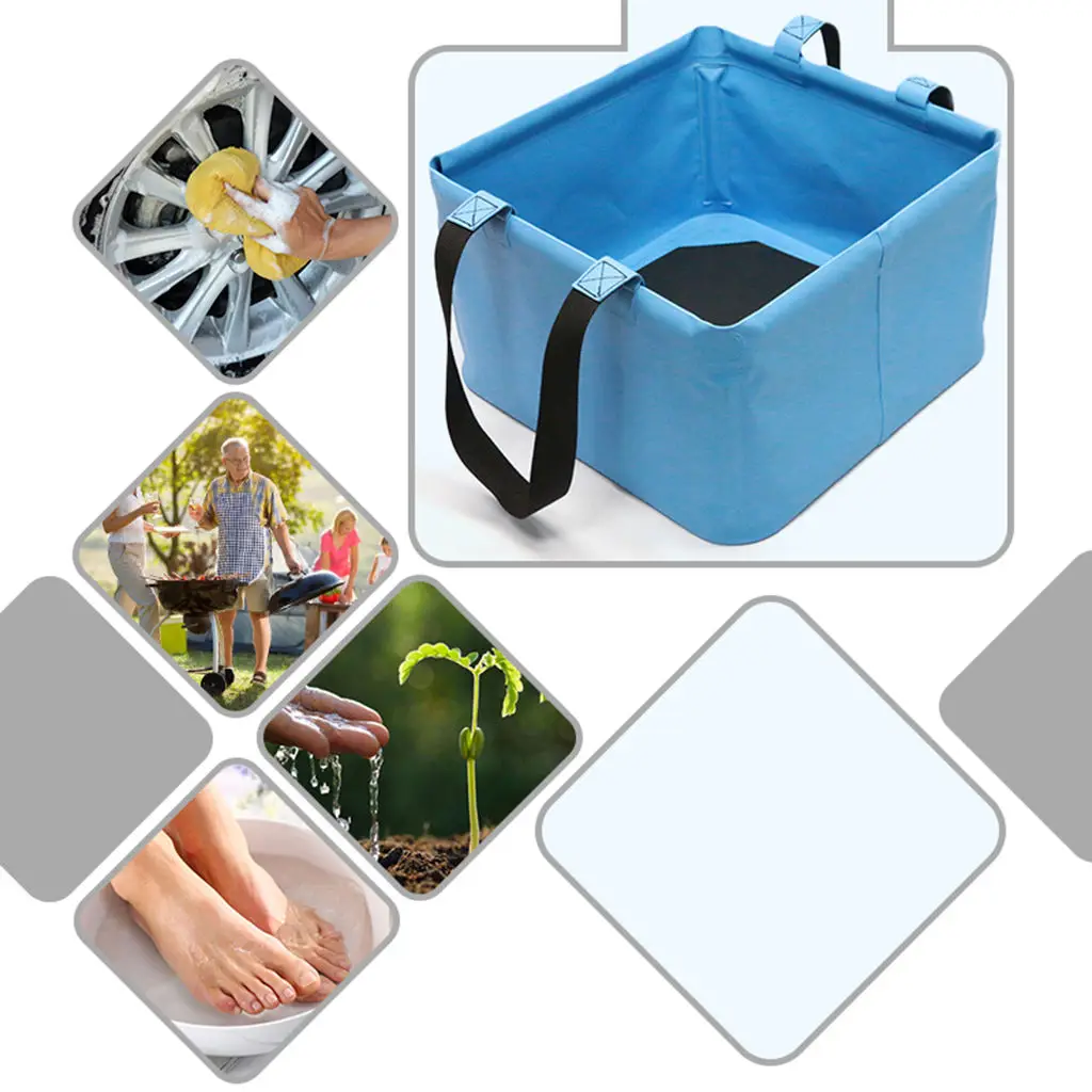 18L Collapsible Wash Basin Foot Washbasin Travel Fishing Hiking Outdoor Camping Protable Folding Bucket Water Container