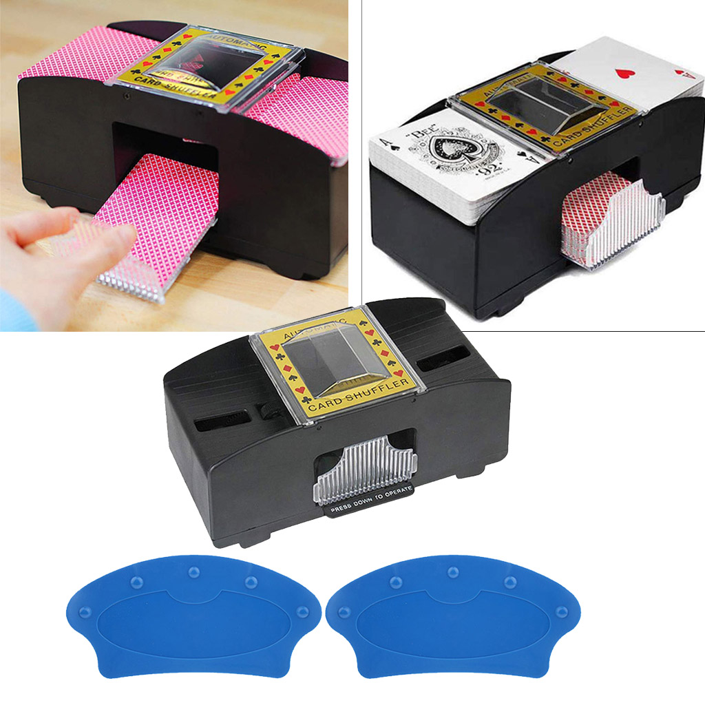 2 Deck Automatic Card Shuffler Tournament Party Poker Shuffling for Elderly