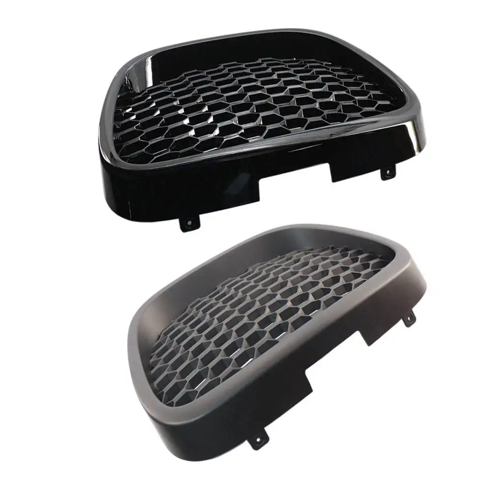 Front Honeycomb Grill Grille Black Racing Badgeless Mesh Sport Grills for Seat Leon MK2 1P1 06-09 Protector Car Styling