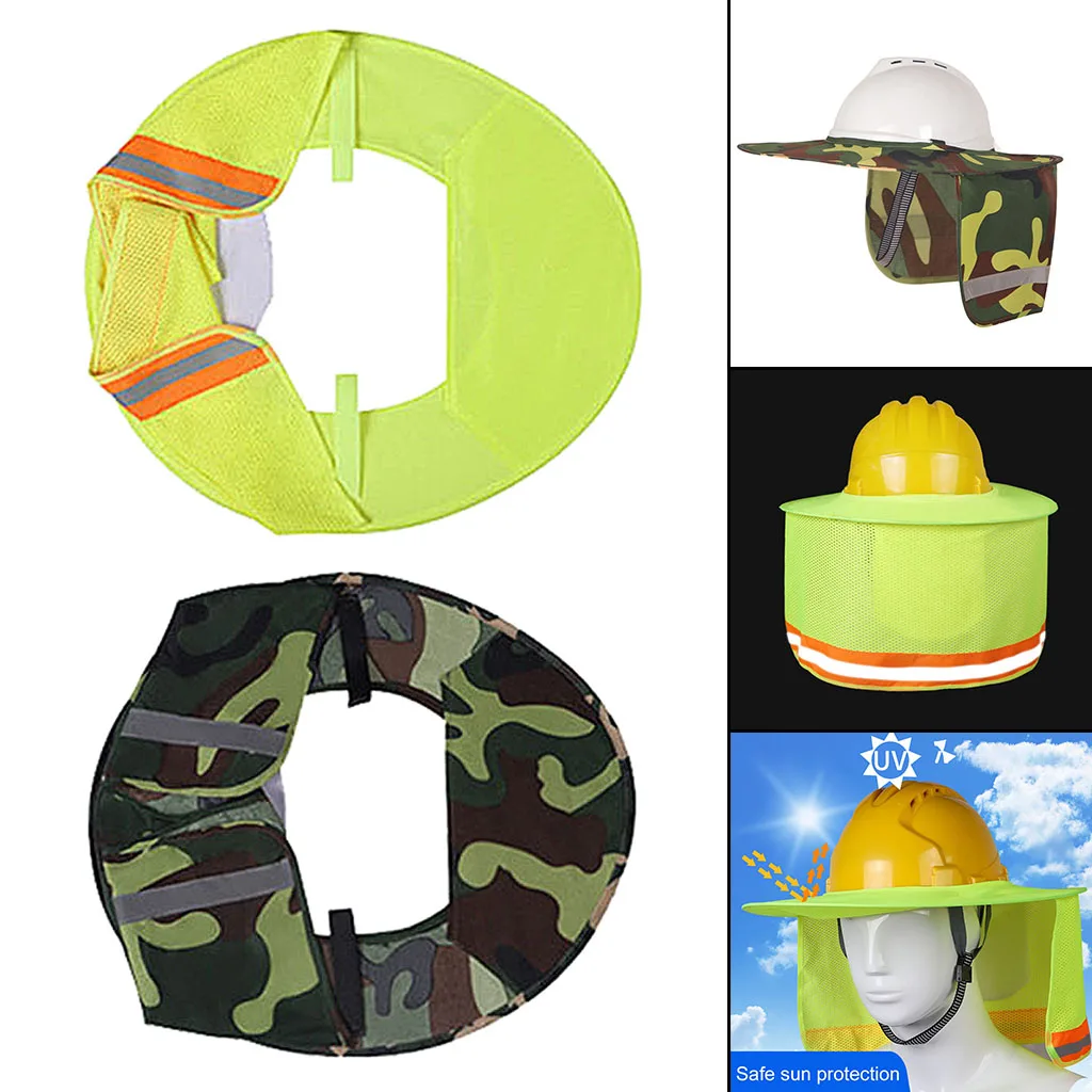 Hard Hat Sun Shield - Reflective Full Brim Mesh Sun Shade Protector (Hard Hat Not Included)