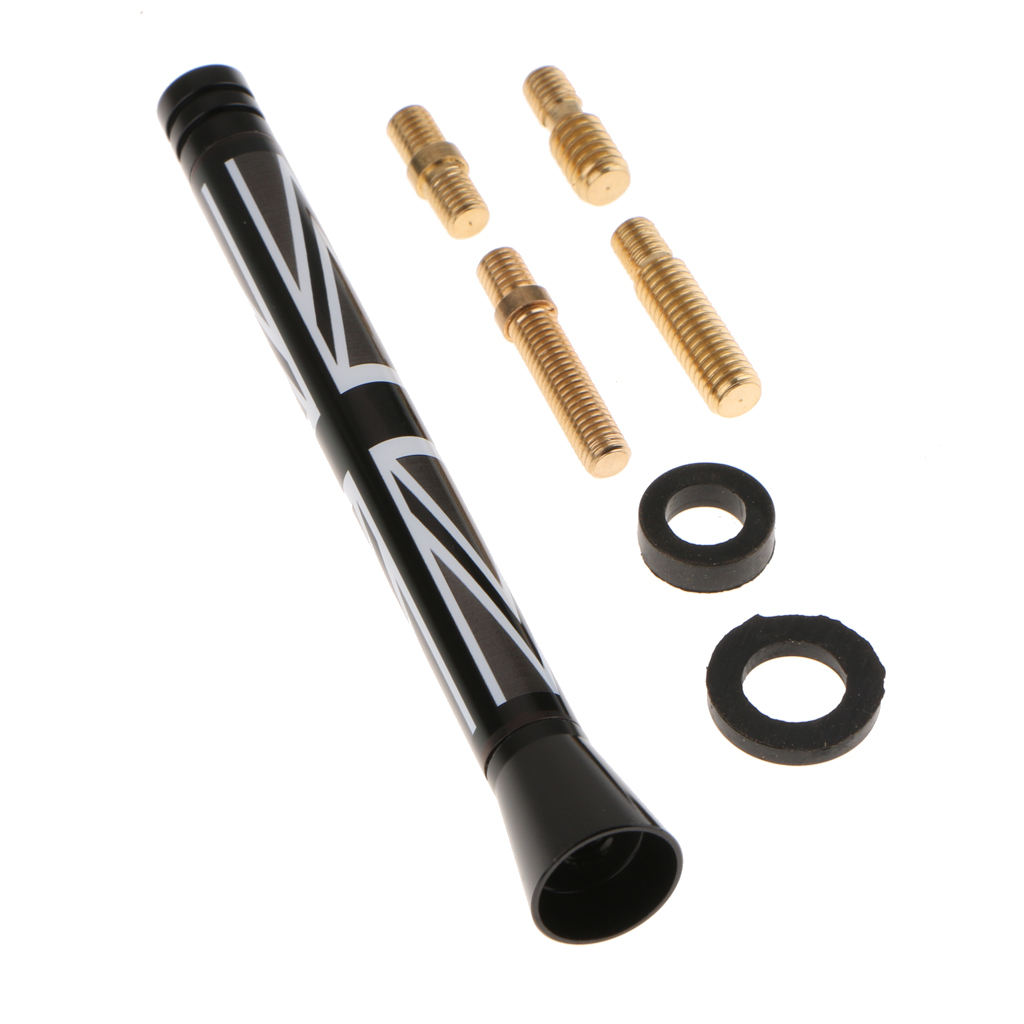 4.2'' England Flag Carbon Fiber Car Radio Antenna Replacement with Screws