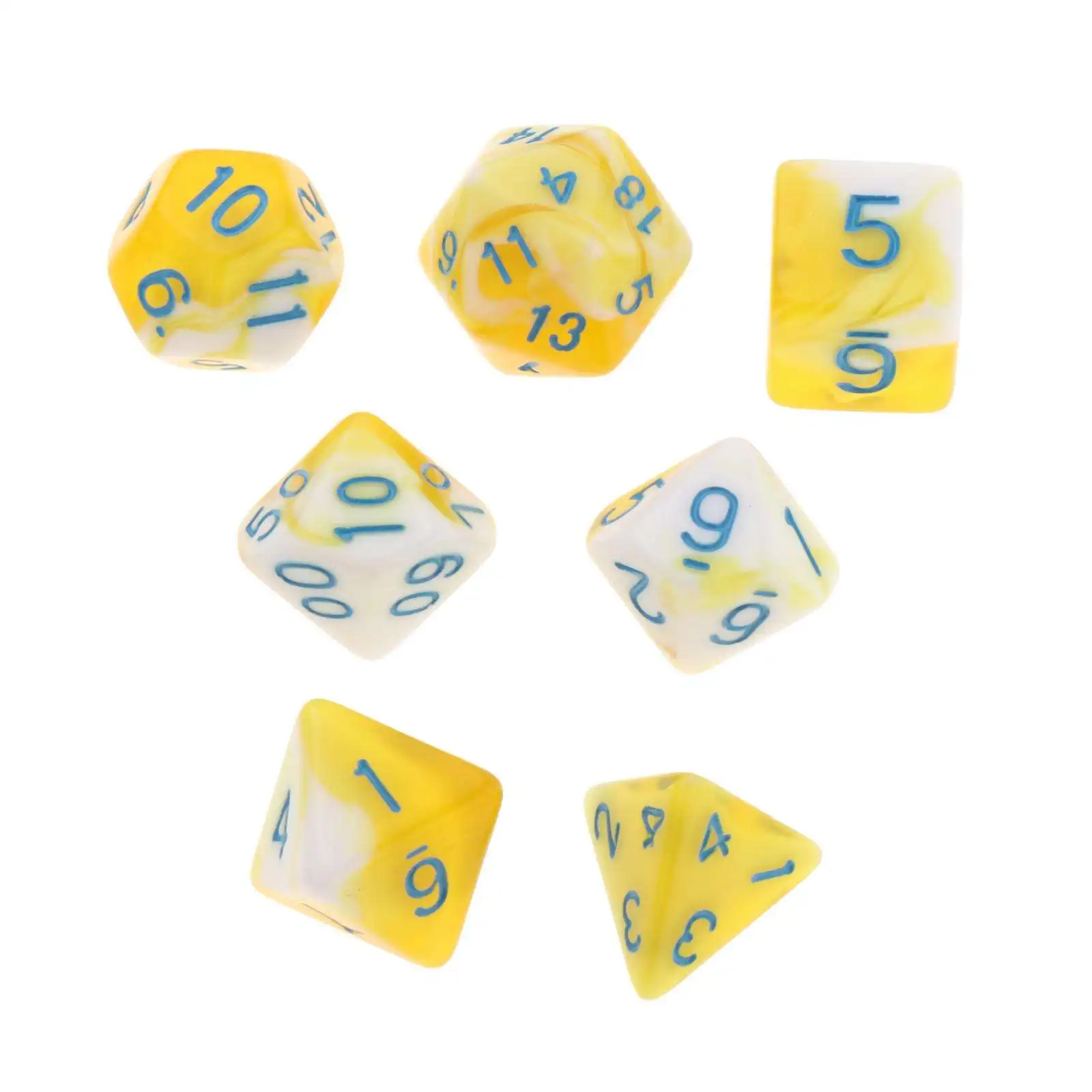 7 Pieces Polyhedral Dice Party Favors Casino Accessories Party Supply Rpg Dices Irregular Role Playing Dice for Dnd Rpg Mtg