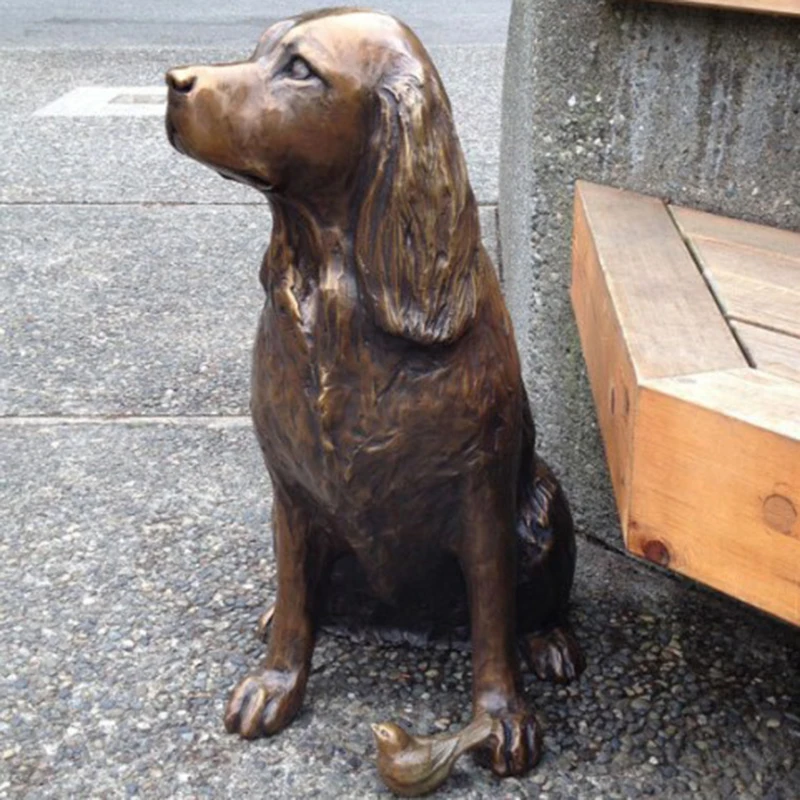 resina animal cão escultura quintal gramado ao ar livre ornamento decorativo