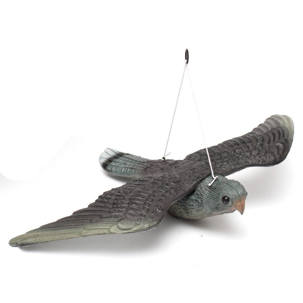 '' Flying '' bird of prey falcon life-size hanging bird terrier scarecrow for