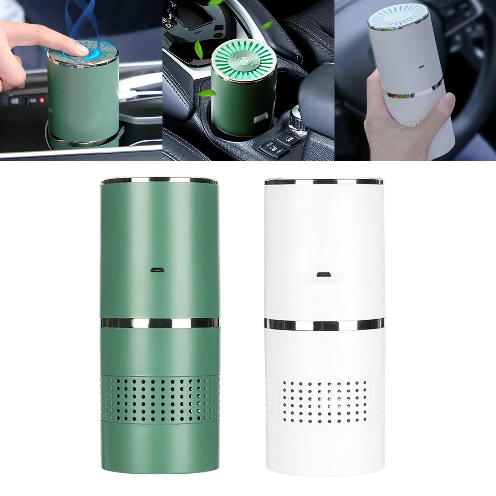 Mini Air Purifier USB Plug in Portable Desktop Air Cleaner with Night Light Low Noise Small Air Purifier