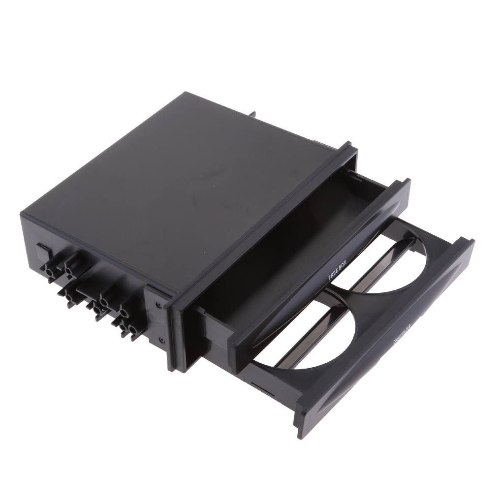 Car Dash Trim Double Din Radio  Kit Drink Cup Holder Tray Storage Box