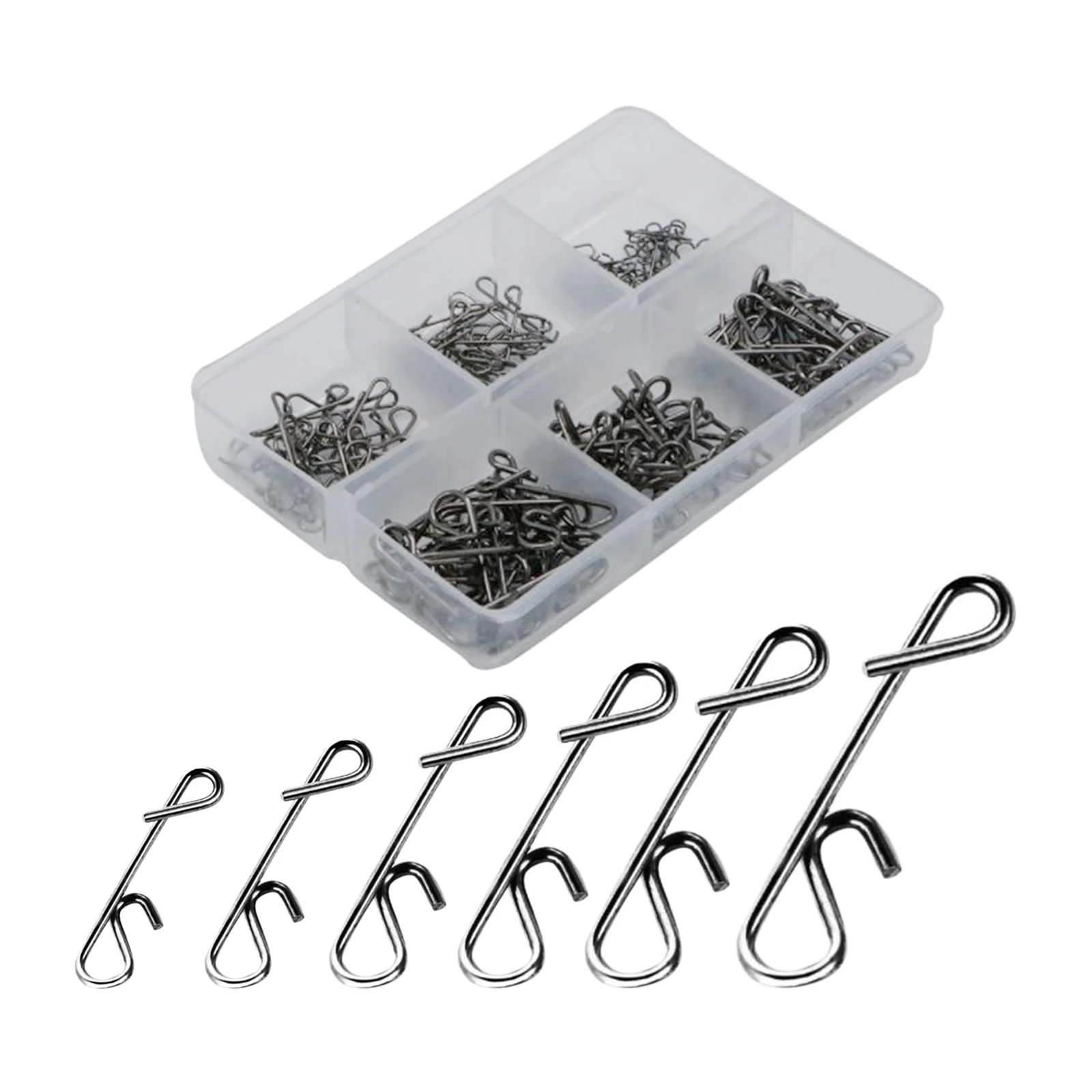 150 pieces Longline Fishing Clips Long Line Wire Swivels Connector Snaps Hangers Accessories Tackle