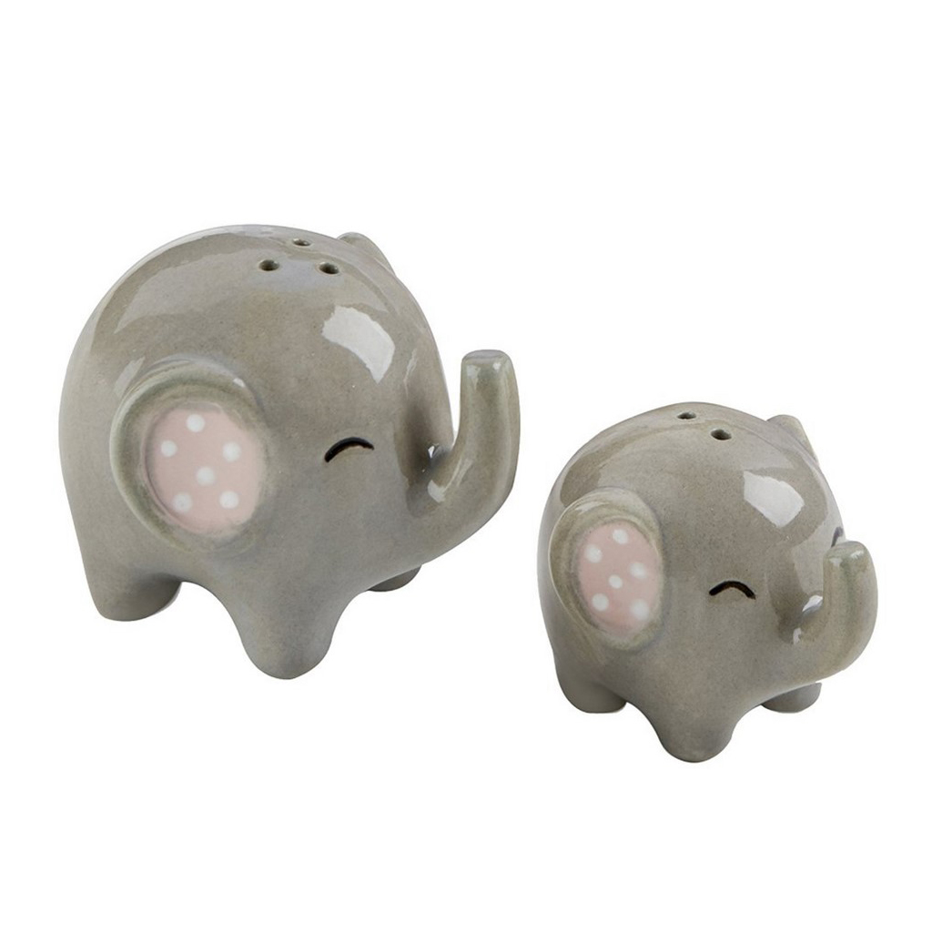 2pcs Ceramic Cruet Spice Jar Cute Elephant Salt and Pepper Shaker for Wedding Bridal Favor Party Supplies Home Desk Decor