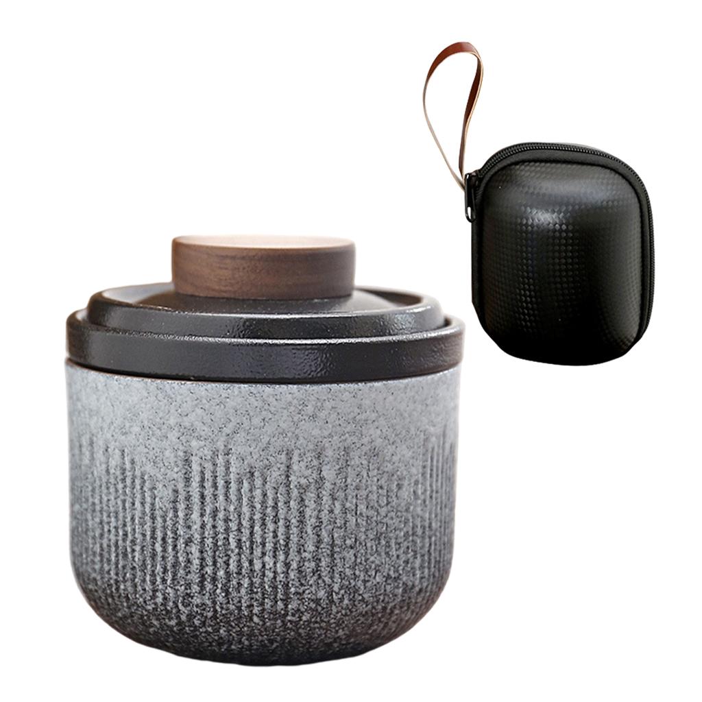 Portable Travel Ceramic Tea Pot Set Ceramic Gongfu Porcelain Tea Infuser Tea Set Travel Tea Set for Office Travel Picnic Adults