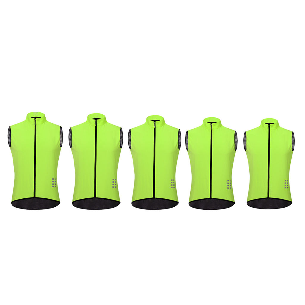 Cycling Sleeveless Vest Top Gilet Windproof Bicycle Biking Jacket mtb Mountain Rode Bike Waistcoat Green Men Women