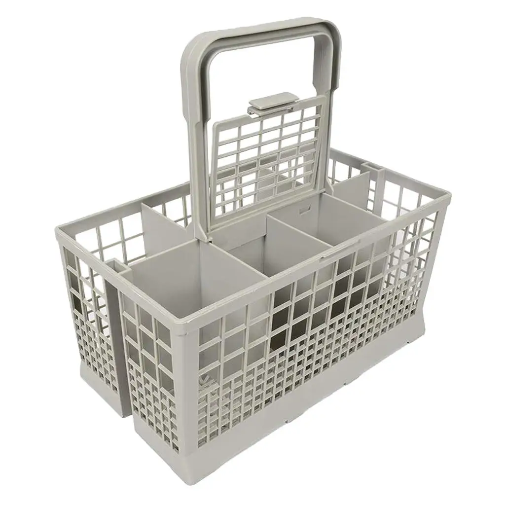 8 Slot Dishwasher Cutlery Basket Cage Spoon Rack Universal with Handle Lid for Kitchen Hotel
