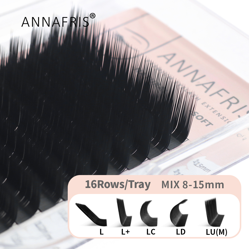 Best of ANNAFRIS L Eyelash, L+ / LC / LD / LU(M) Curl Individual Eyelashes Natural Silk Mink Matte Extension False Lashes Faux Cils Maquillage Reviews & Tips