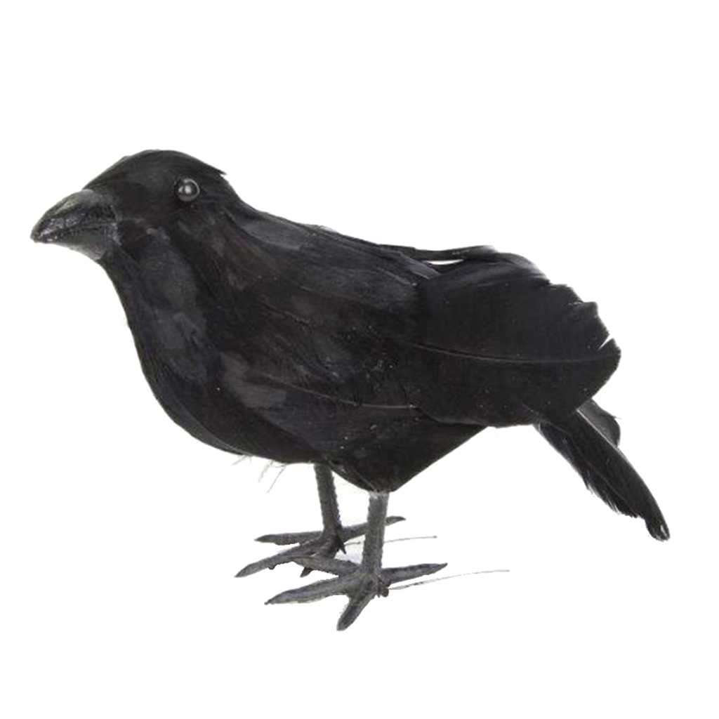 Realistic Black Foam Crow Photo Props Garden Scarecrow Outdoor Pest Control