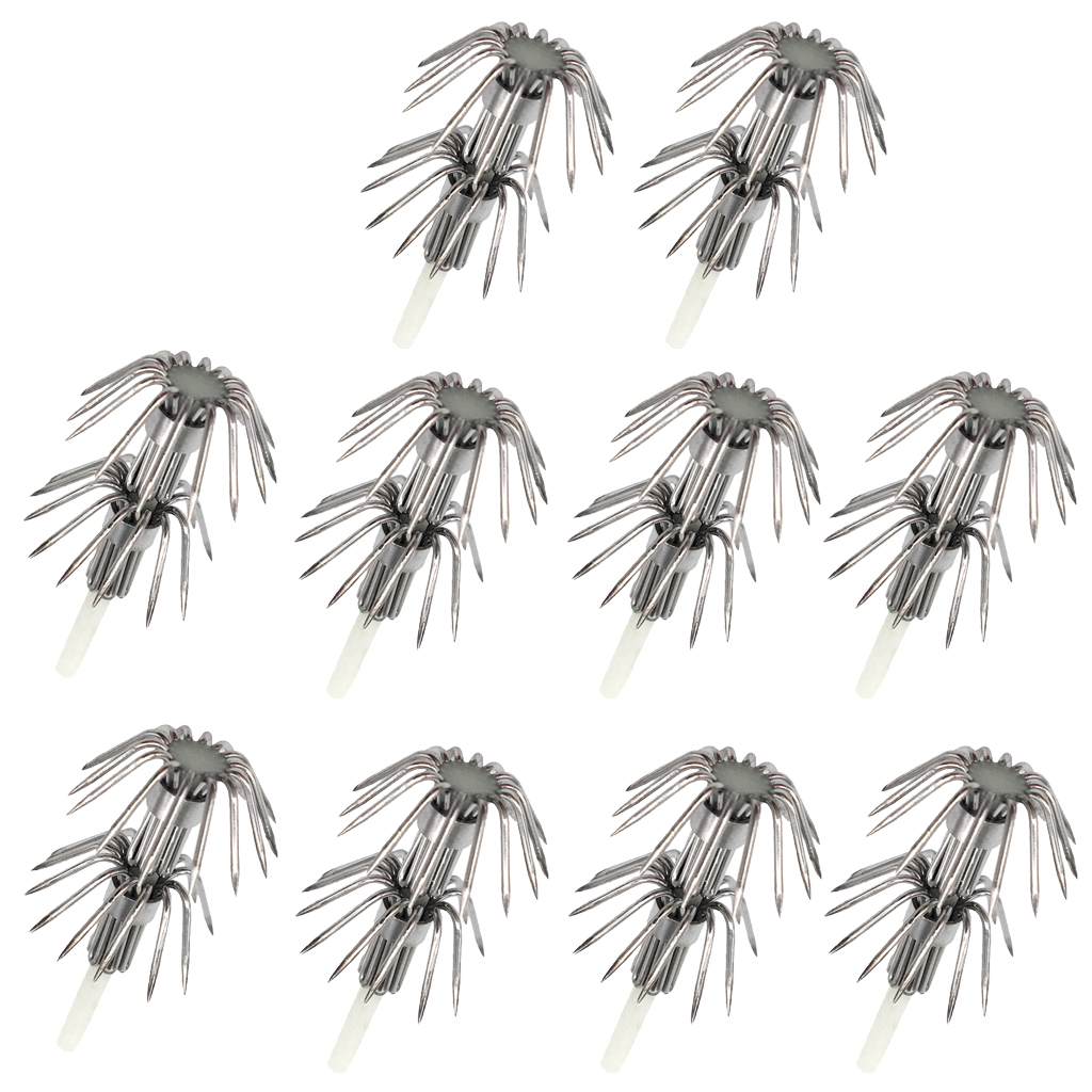 10 Pieces Prawns Prawns Fishing Lures Squid Jigs Hooks Freshwater
