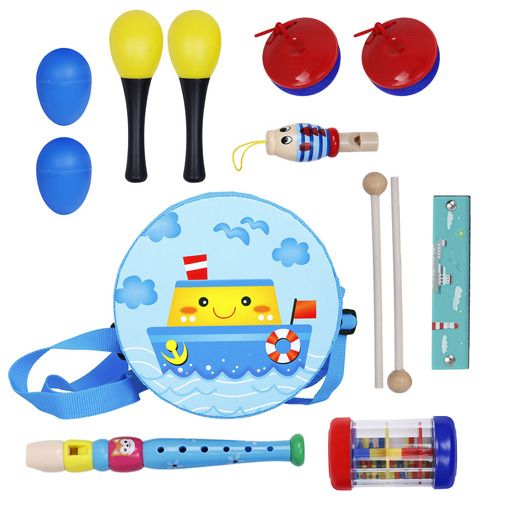 Kids Musical Instrument Toys 8 Pcs Musical Toys for Girls and Boys Educational Toys for Baby Toddler with Storage Bag