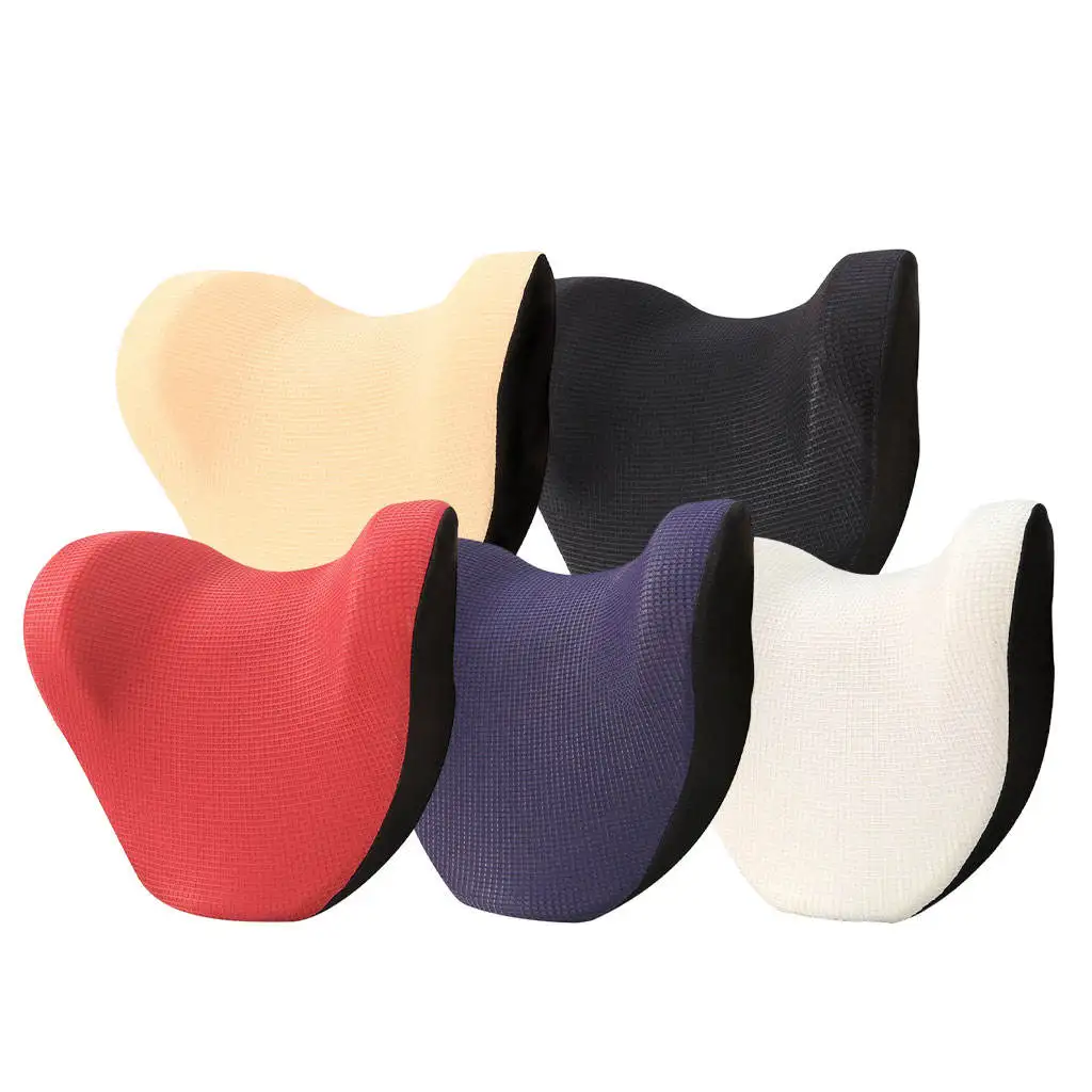 Car Neck Pillow Breathable Fiber Ergonomic Headrest Pillow Headrest Cushion for Neck Pain Relieving Shoulder Support Travel