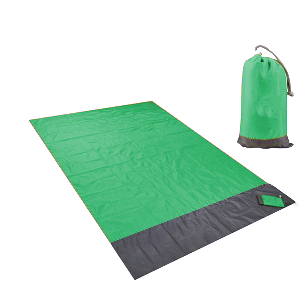 Beach Blanket Waterproof Pocket Picnic Sheet Mat Quick Drying Rug
