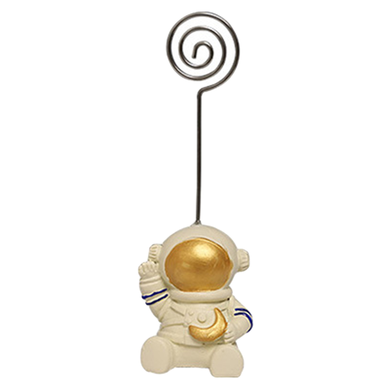 Memo Folder Desktop Decoration Creative Astronaut Shape Number Holder Card Holders for Office Branch