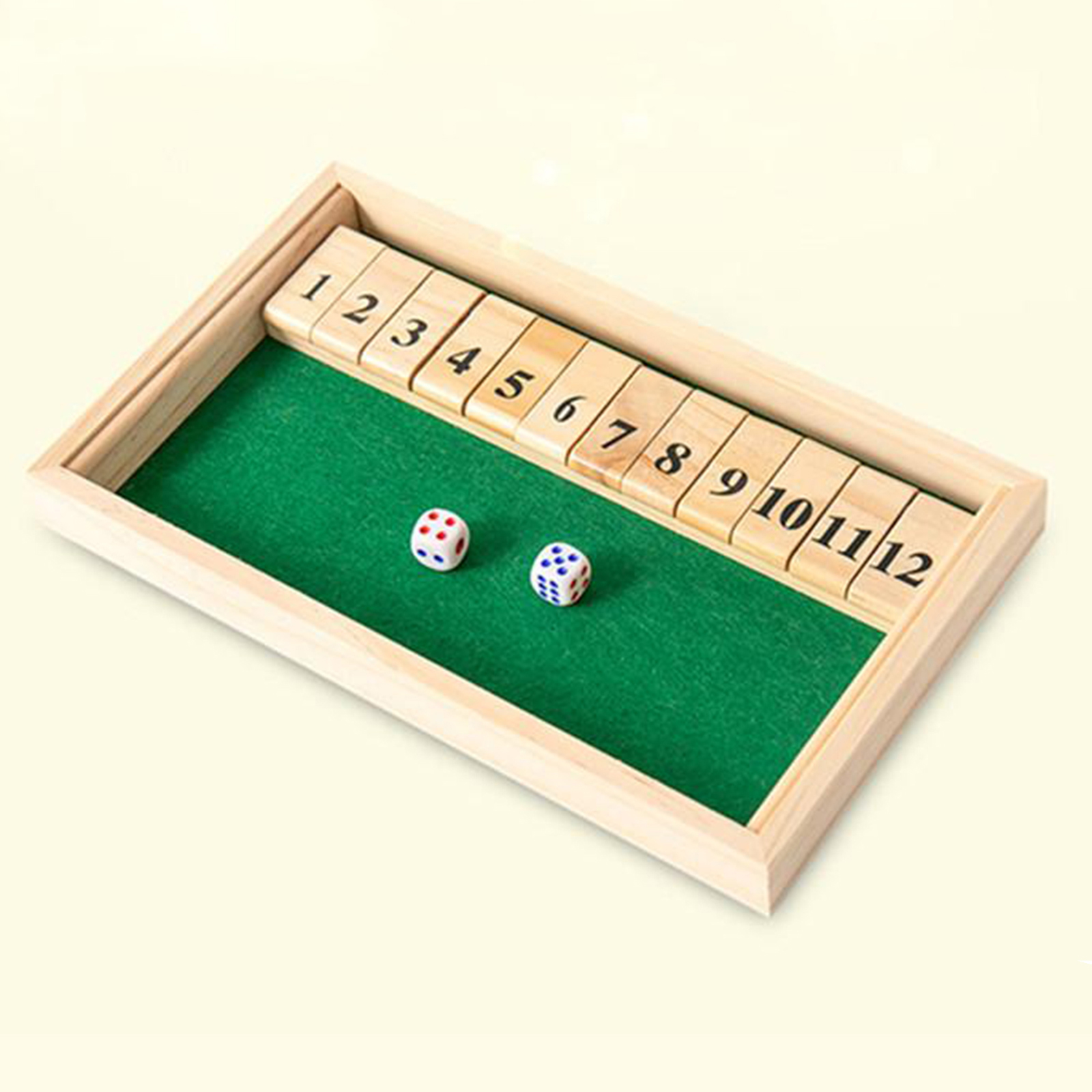 Classic Shut The Box Bar Dice Game Fun Set for Kids Adults Table Games
