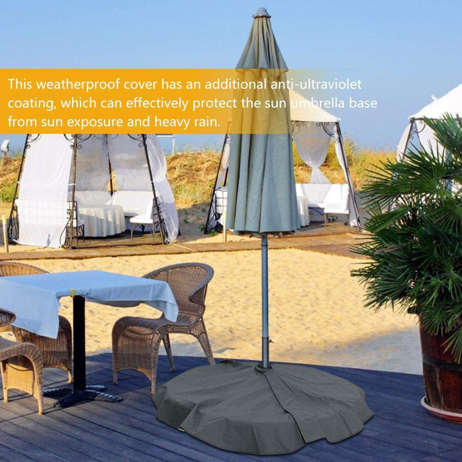 Outdoor Waterproof UV Resistance Parasol Stands Cover Weight Bag Cover Supplies Parts for Courtyard Patio Umbrella Base Terrace